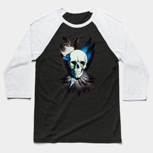 skull with feathers Baseball T-Shirt